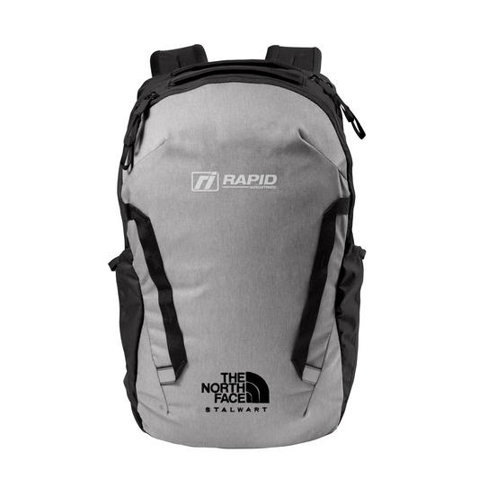 The North Face  Stalwart Backpack - Embroidered — Mid Grey Dark Heather/ TNF Black