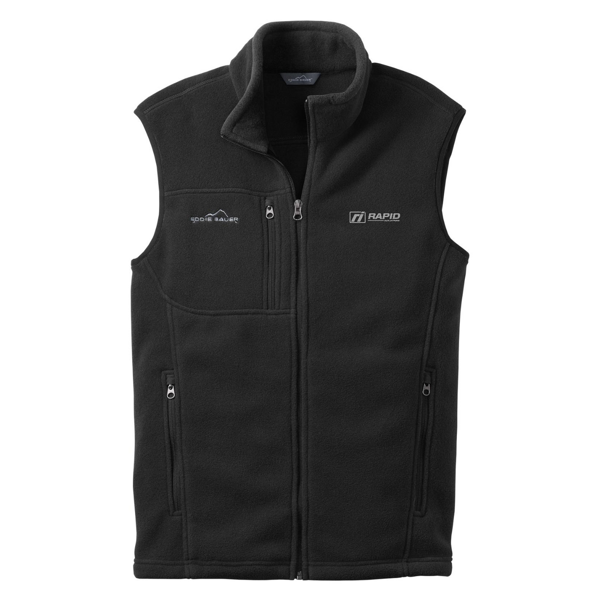 Eddie Bauer - Fleece Vest - Embroidered — Black