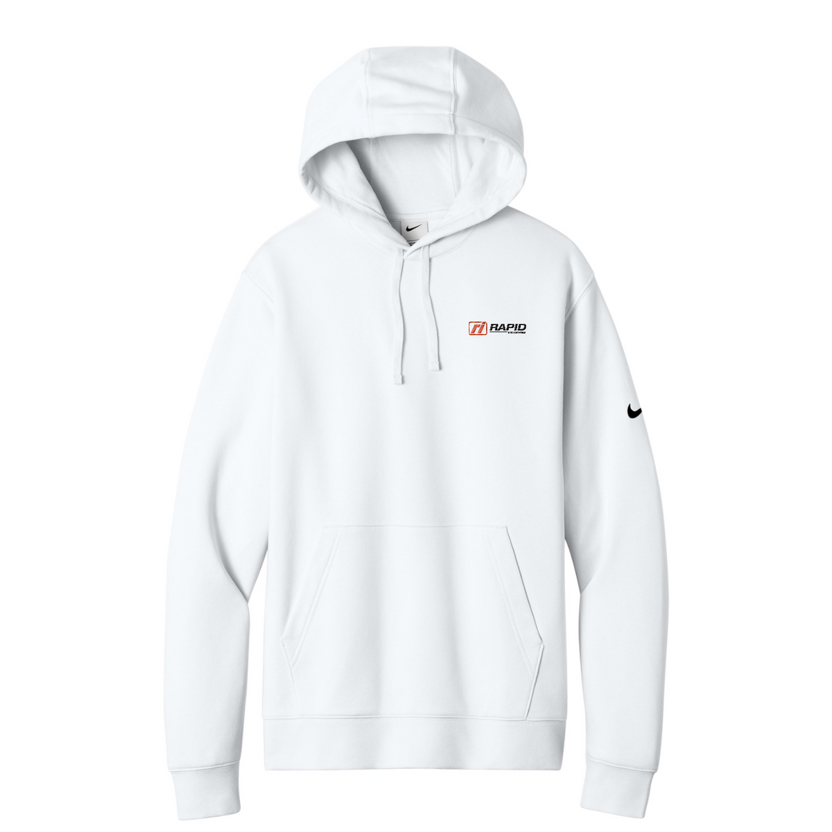 Nike Club Fleece Sleeve Swoosh Pullover Hoodie — White