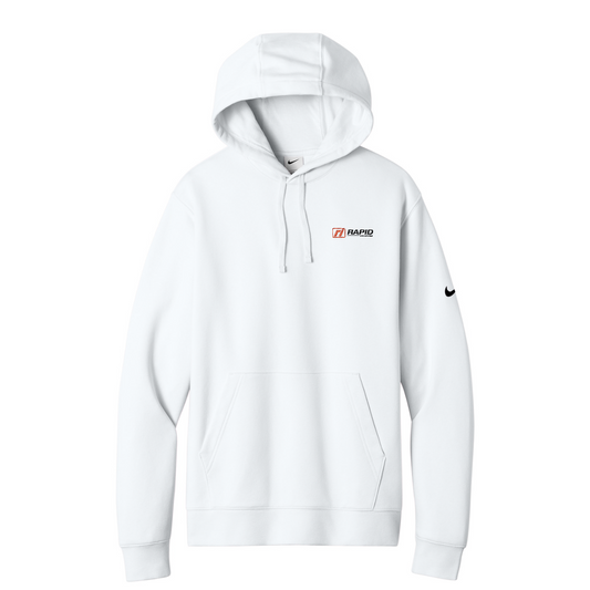 Nike Club Fleece Sleeve Swoosh Pullover Hoodie — White