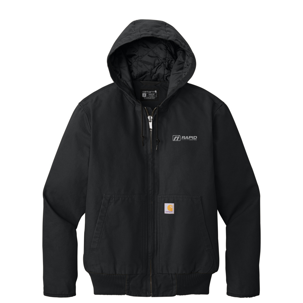Carhartt Washed Duck Active Jac - Embroidered — Black