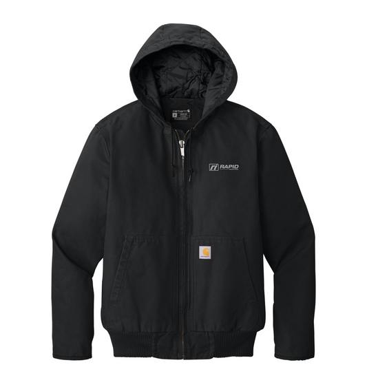 Carhartt Washed Duck Active Jac - Embroidered — Black